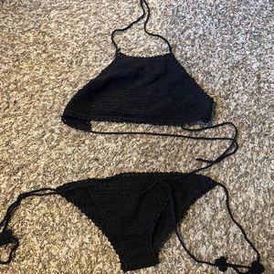Black Crochet Bikini